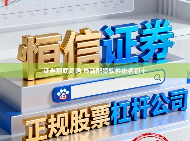 证券到底是啥 最新配资软件排名前十